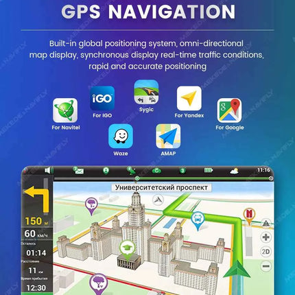 Mekede 9 / 10 inch Car Radio Universal Headunit 8G+256G TDA7851 Android 14 Navigation GPS Intelligent Systems Wireless Carplay