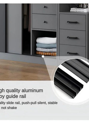 Nuovi Modelli di Armadio ad Angolo dal Design Semplice con Cassetti per lo Stoccaggio, Prezzo all'Ingrosso, Guardaroba in Legno Grigio Personalizzato per Camera da Letto