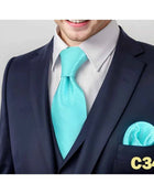 Set Cravatta e Fazzoletto Uomo Colorato 160cm - Accessori Matrimonio