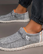 Men's Loafers Canvas Casual Shoes Breathable Comfortable Driving Shoes Vulcanized Flats Men's Walking Shoes