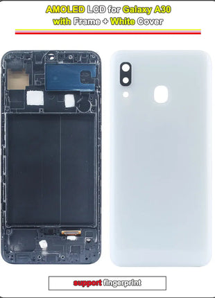 Display LCD AMOLED per Samsung Galaxy A30, Schermo Touch con Digitalizzatore, Assemblaggio Completo con Cornice per Samsung A30 A305F A305G
