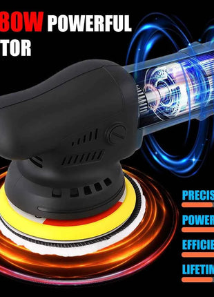 Podofo 1580W 5” Buffer Polisher Orbital Polisher 550-3300 RPM Polisher for Car Detailing Waxing Polishing