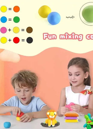 Set fai da te in argilla ultraleggera per bambini 36 colori Argilla da modellare super morbida ad asciugatura all'aria per giocattoli fai da te Forniture artistiche divertenti per bambini della scuola materna
