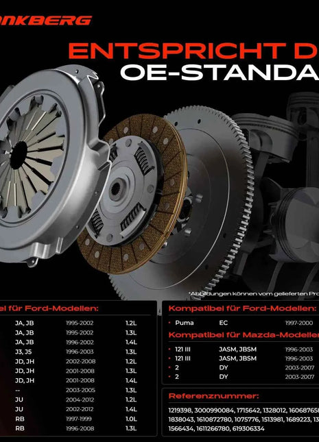 Kit Frizione Frankberg 1x per Ford Fiesta IV Box V Van Fusion KA Puma Mazda 121 III 2 1.2L 1.3L 1.4L 1.0L 1219398 3000990084