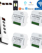 Smart WiFi RF Wireless Curtain Switch Module 433 MHz 5 in 1 Remote Control, 110V 220V 240V for Tuya Alexa Roller Shutter Garage