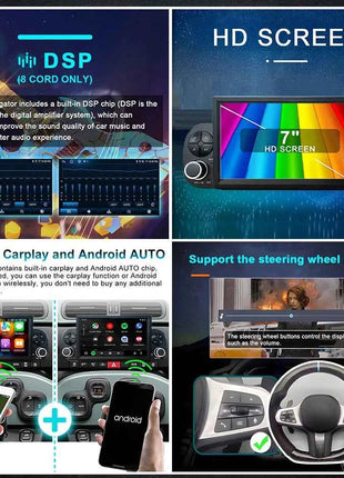 Wireless 7'' Carplay Android 15 Auto Stereo autoradio For Fiat Panda 2020-2023 2 din Car Radio Multimedia player Screen 4G LTE