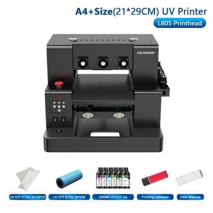 Colorsun UV Printer For Epson L805 Impresora A4 A3 UV Printer Flatbed UV DTF Sticker Printer Machine For Acrylic Bottle Metal