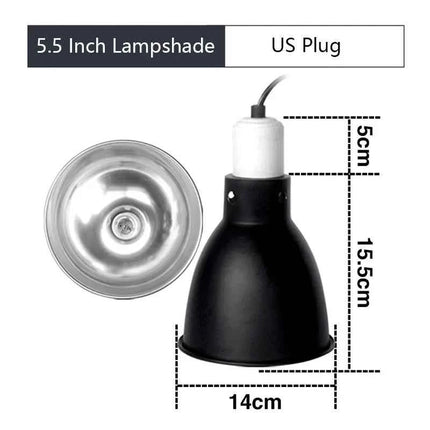 5.5 Inch Reptile Lamp Cap Tortoise Lizard Snake Terrarium Anti-scald Protective Lampshade Lamp Holder Reptile Safety Light Shade