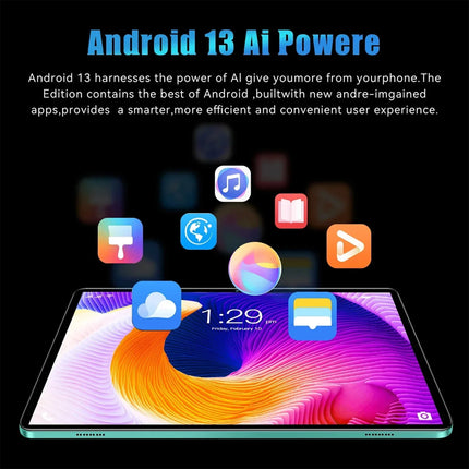 Tablet Android 13 Globale BDF 2025, 4GB+64GB, Schermo Touch HD, Dual SIM, WIFI, Batteria 6000mAh, Octa Core