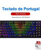 E-YOOSO Z94 USB Mechanical Gaming Keyboard Wired Monochrome Backlit 94 Key Russian Brazilian Portuguese for Compute Laptop PC