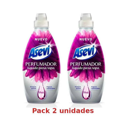Asevi pink liquid clothes perfumer 720 ml, pack of 2 units – intense and long-lasting fragrance, protects fibers and color, ideal for sensitive skin【roua】