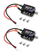 INJORA 60T 030-Size Brushed Motor for 1/30 Axial SCX30 (2-Pack)