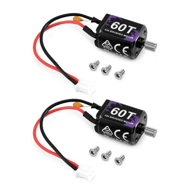 INJORA 60T 030-Size Brushed Motor for 1/30 Axial SCX30 (2-Pack)