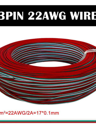 1m/5m/10m 2PIN 3PIN 5PIN 6PIN LED Wire Cable 22AWG Electric Wires Extension For WS2812B WS2811 5050 RGB RGBW LED Strip Light