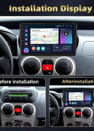 Podofo 2Din 8 + 128G Car Radio For Citroen Nemo/Peugeot Bipper/Fiat Fiorino Qubo 2008-2017 Android Auto Carplay GPS RDS Car Stereo