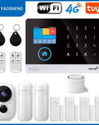Protezione di sicurezza wireless WiFi + GSM/4G e 2G App Smart Home e Tuya Sistema di allarme di sicurezza domestica Alexa Funzionamento remoto 433 Mhz