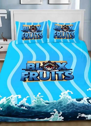 B-Blox F-Fruits Game Bedding Set 3D Cartoon Duvet Cover Set Soft Skin-Friendly Single Double King Size For Kids Birthday Gift