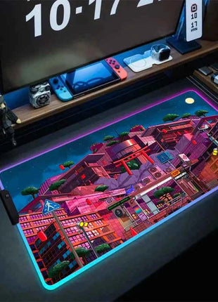 Black Mouse Pad Asus Rgb Gaming Mause Mat Anime Mats Gamer Rug Pc Xxl Cute Pads Large Game Keyboard Carpet Backlight Mousepad