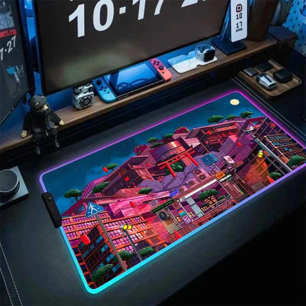 Black Mouse Pad Asus Rgb Gaming Mause Mat Anime Mats Gamer Rug Pc Xxl Cute Pads Large Game Keyboard Carpet Backlight Mousepad