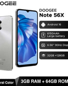 DOOGEE Note56 X 5G Mobile Phone 8.45mm Slim Body 6.56