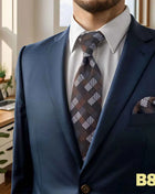 Set Cravatta e Fazzoletto Uomo Colorato 160cm - Accessori Matrimonio