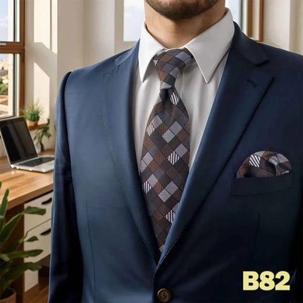 Set Cravatta e Fazzoletto Uomo Colorato 160cm - Accessori Matrimonio