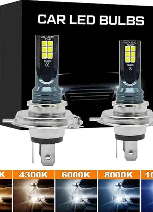 2Pcs Super Bright H4 H7 Led Bulb Car Headlight Motorcycle H1 H3 H8 H9 H11 Auto Fog Lamps 9005 9006 HB3 HB4 Light 12v 24V 80W