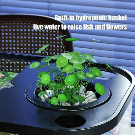 Aquarium Kit Small Betta Fish Tank For Beginners Desktop Beginner Aquarium Household Fish Bowl For Betta Tortoise Frog
