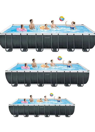 INTEX 26356 26364 26374 Schwimmbad 18f Set per piscine rettangolari con struttura ultra metallica Piscine fuori terra