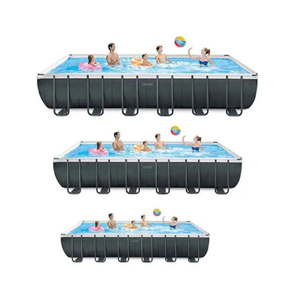INTEX 26356 26364 26374 Schwimmbad 18f Set per piscine rettangolari con struttura ultra metallica Piscine fuori terra