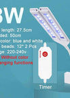 8w blue white timed