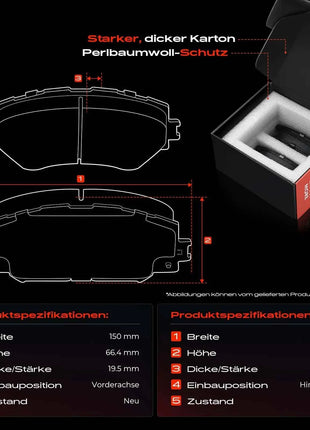 Frankberg 4x Dischi Freno 8x Pastiglie Freno Asse Anteriore Asse Posteriore Per Mercedes-Benz W202 S202 C208 A208 W210 R170 44209120