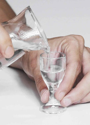 Set Mini Calici Shot 10/15/25ml Trasparenti con Piede Alto per Liquori e Spirits