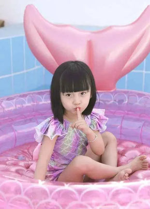 Nuove sirene Piscina gonfiabile Bagno per bambini Casa estiva Piscina all'aperto Piscina quadrata gonfiabile per regali per bambini Ragazza
