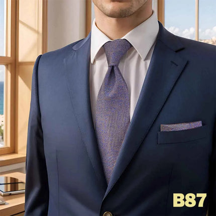 Set Cravatta e Fazzoletto Uomo Colorato 160cm - Accessori Matrimonio