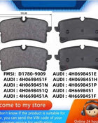 For Audi A8L S8 (D4/4H) RS6 (C7/4G5/4GD) RS7 (4GA/4GF) Rear Brake Pads / Auto Parts - 22040