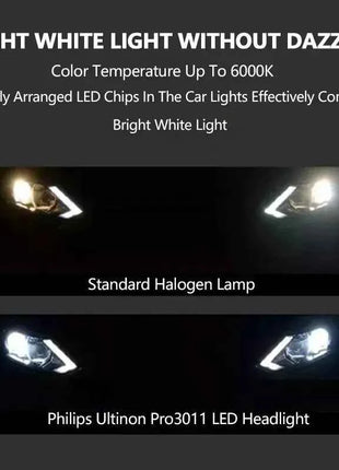 Philips LED H1 H4 H7 H11 HB3 HB4 HIR2 Ultinon Pro3011 Car LED Head Light 9005 9006 9012 Auto 6000K Bright White Original Lamp 2x