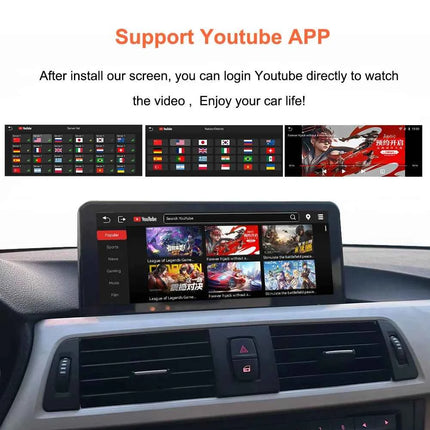 Bonroad 10.25 "Linux Carplay Android Auto Stereo For BMW 1/2/3/4 Series F20 F21 F23 F30 F31 F32 F33 F34 F35 F36 NBT 2013-2017