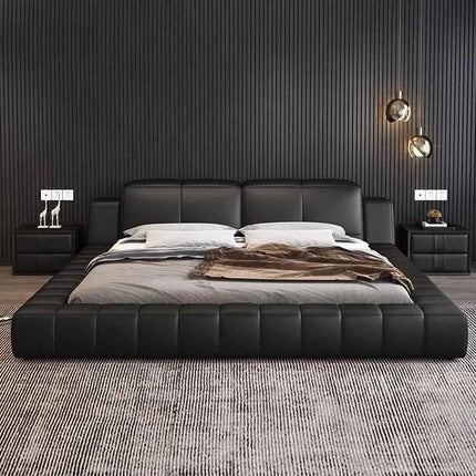 Italian tatami 180x200cm Artificial leather high Headboard bed luxury Double bed furniture queen frame bed sets full furniture
