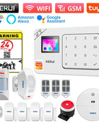 KERUI Home Alarm System Alexa Support, W184 Tuya Smart Home Security Alarm 4G/WiFi Wireless Anti-theft Protection PIR Motion Sensor