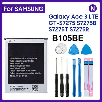 Batteria di ricambio per telefono B105BE per Samsung Galaxy Ace 3 LTE GT-S7275 S7275B S7275T S7275R S7278 S7278U SGH-T399 B105BU 1800mAh