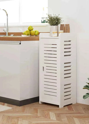 Free bathroom cabinet with 1 door for house, kitchen, living room and hallway, 80x30x30cm, White