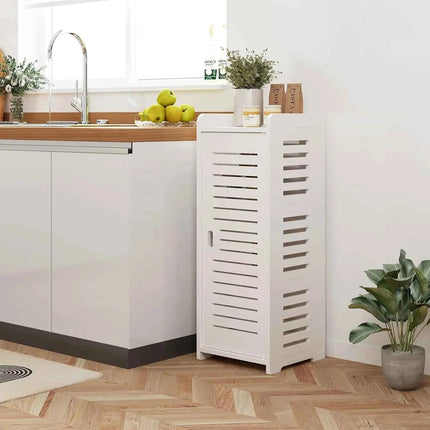 Free bathroom cabinet with 1 door for house, kitchen, living room and hallway, 80x30x30cm, White