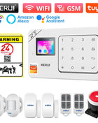 KERUI Sistema di Allarme Domestico Supporto Alexa, W184 Tuya Allarme di Sicurezza Domestica Intelligente 4G/WiFi Protezione Antifurto Senza Fili Sensore di Movimento PIR
