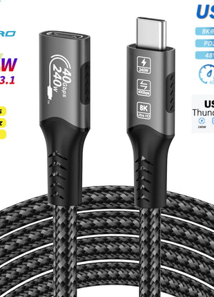 FDBRO 8K Cavo USB4 40Gbps 240W PD3.1 QC4.0 Per Thunderbolt 4 Tipo C Cavo di ricarica veloce Thunderbolt3 USB da C a C Trasferimento dati