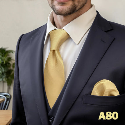 Set Cravatta e Fazzoletto Uomo Colorato 160cm - Accessori Matrimonio