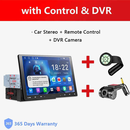 10 inch Android Car Stereo Single 1 Din Retractable Screen Apple CarPlay Android Auto 1Din Car Bluetooth Radio Head Unit