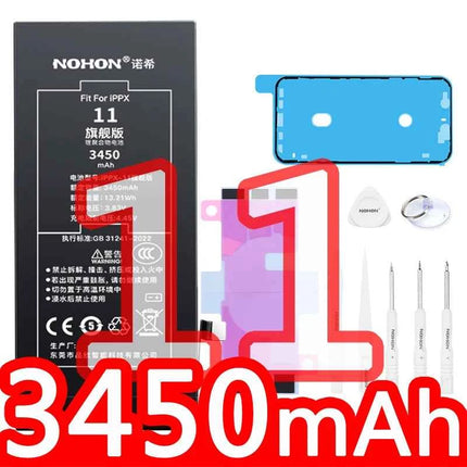 NOHON  High Capacity Phone Battery for iPhone 13 13Pro 12 Pro 11 X XR XS 12Mini 13PM 15Pro MAX 14 SE SE2 SE3 Replacement Bateria