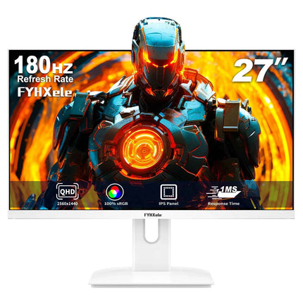 FYHXele 27"2K Borderless Gaming office displays Freesync 180HZ IPS Response time 1ms VESA Low Blue Light&Flicker-Free Monitor