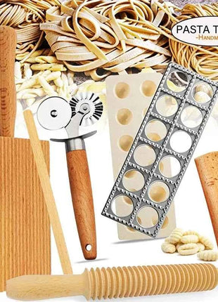 Gnocchi and Butter Board Wooden Set Italian Pasta Making Tools Ravioli Mold Cutter for Homemade Cavatelli Garganelli Pasta Maker